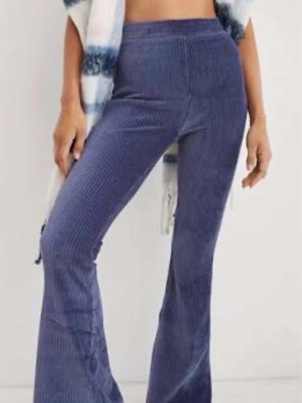 💙 Aerie Groove On Velour Flare Pants | M Long | EUC 💙